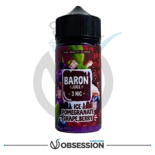 BARON ICE POMEGRANATE GRAPE BERRY 100ML | Buy Online in Egypt | Obsession Vape Store
