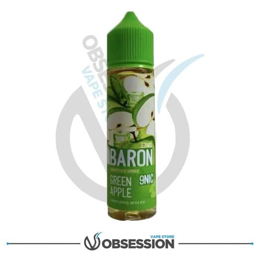 BARON MTL GREEN APPLE ICE 60ML | Buy Online in Egypt | Obsession Vape Store