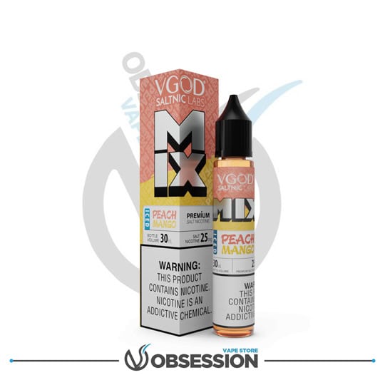Mix Iced Peach Mango Salt | 30ml By VGOD | Buy Online in Egypt | Obsession Vape Store