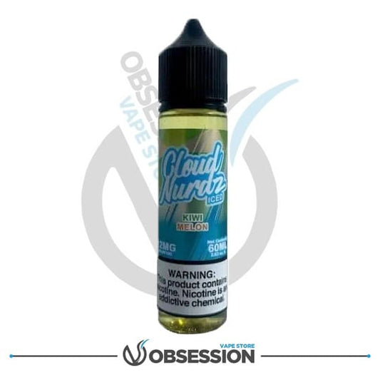 CLOUD NURDZ ICED KIWI MELON MTL E LIQUID | Buy Online in Egypt | Obsession Vape Store