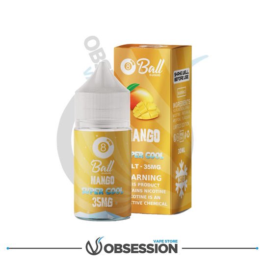 8 Ball Mango Super Cool Salt E liquid 30ml | Buy Online in Egypt | Obsession Vape Store