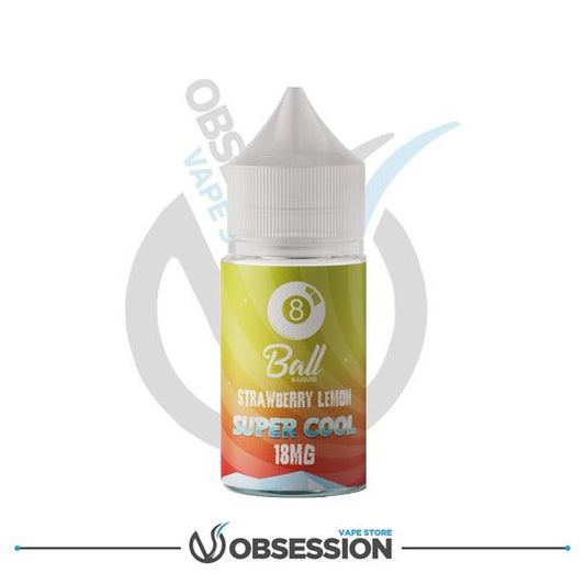 8 Ball Strawberry Lemon Super Cool MTL E - Liquid 30ml | Buy Online in Egypt | Obsession Vape Store