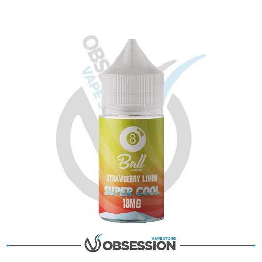8 Ball Strawberry Lemon Super Cool MTL E - Liquid 30ml | Buy Online in Egypt | Obsession Vape Store