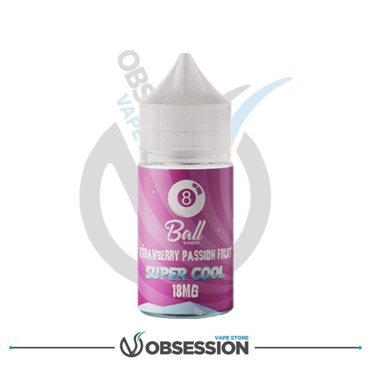 8 Ball Strawberry Passion Fruit Super Cool MTL E - Liquid 30ml | Buy Online in Egypt | Obsession Vape Store