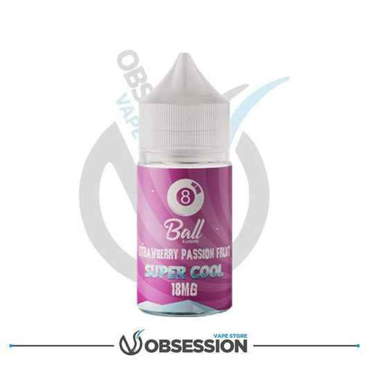 8 Ball Strawberry Passion Fruit Super Cool MTL E - Liquid 30ml | Buy Online in Egypt | Obsession Vape Store