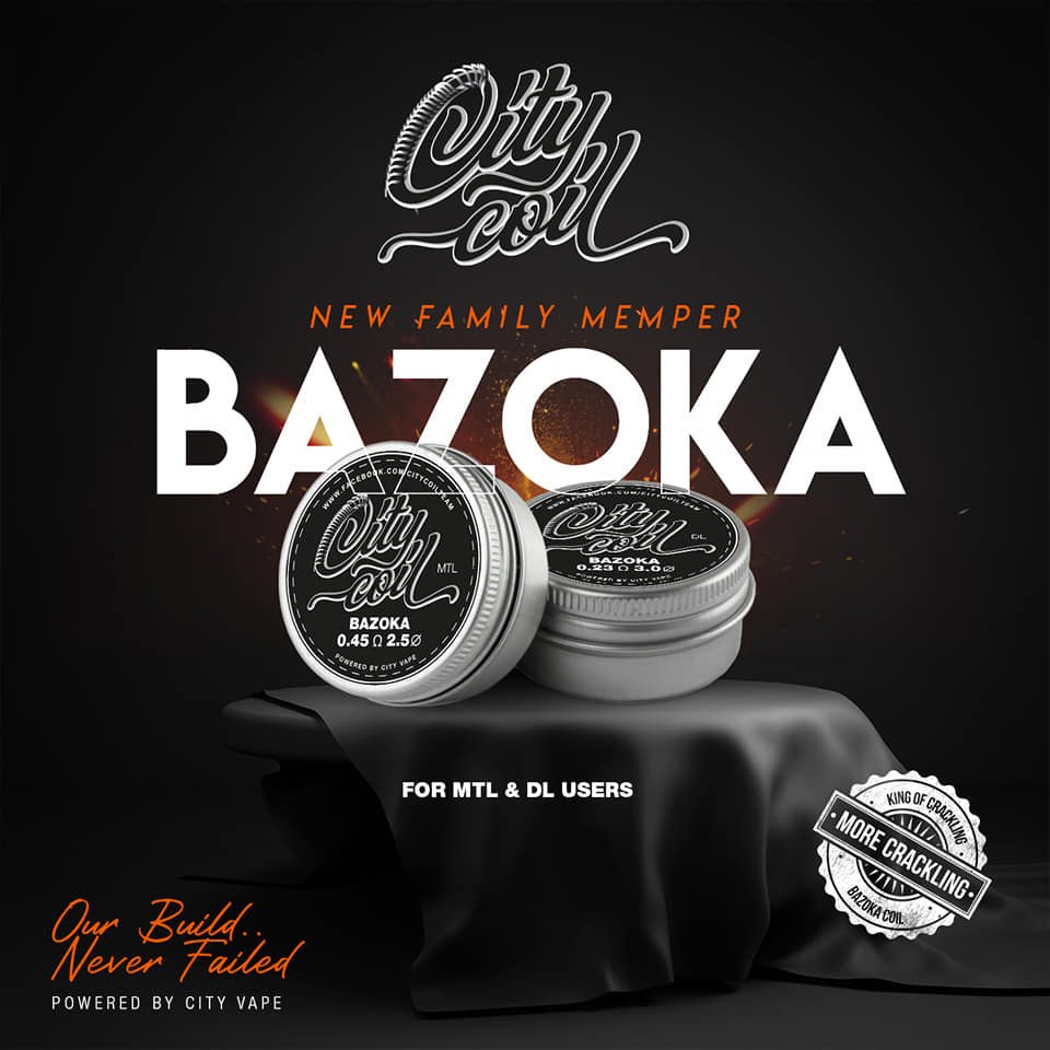 CITY COIL MTL BAZOKA 0.45 OHM BOX OF 2 COILS | Buy Online in Egypt | Obsession Vape Store