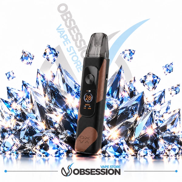 Upgrade your vape with the sophisticated OXVA Xlim Pro 4 Pod Kit in Cocoa Black Leather, now available at Obsession Vape Store—featuring a premium handcrafted leather feel, stunning crystal aesthetics, and unmatched flavor delivery with every puff.
