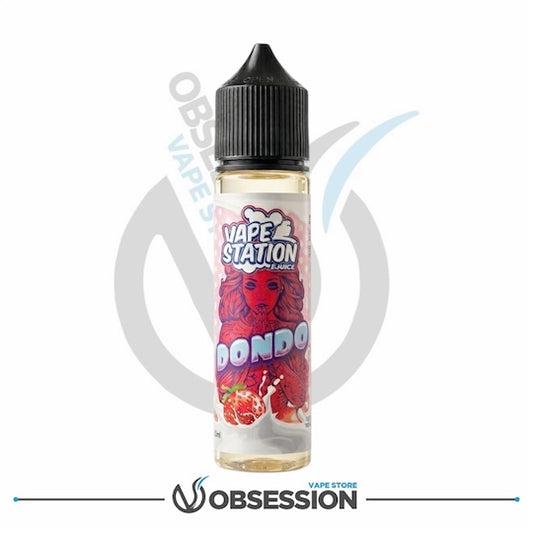 Vape juice bottle with 'Vape Station' branding on a white background