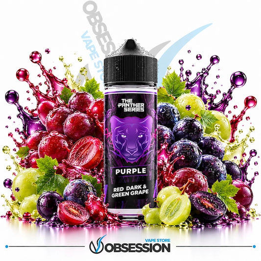 Elevate your flavor journey with The Panther Series Purple by Dr Vapes, now available at Obsession Vape Store—featuring a rich medley of sweet red, dark, and crisp green grapes, bursting with juicy splashes and vine-fresh sweetness for a deeply satisfying all-day vape.   