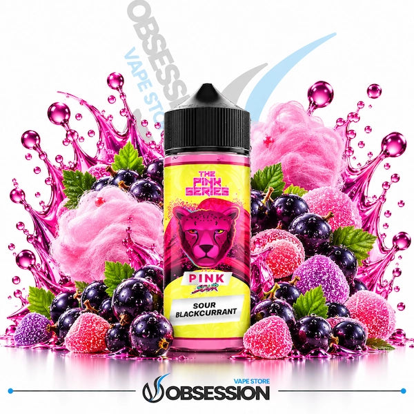 Tantalize your taste buds with The Pink Series Pink Sour by Dr Vapes, now available at Obsession Vape Store—featuring an electrifying blend of tart sour blackcurrant candy, fluffy sweet cotton candy, sugar-dusted gummy berries, and vibrant juice splashes for a bold, mouth-puckering vape.   