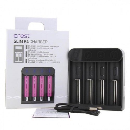 Efest Slim K4 Battery Charger | Buy Online in Egypt | Obsession Vape Store