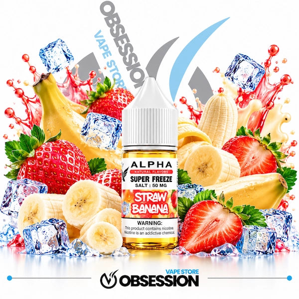 Frisky Alpha Super Freeze Straw Banana SaltNic 30ml