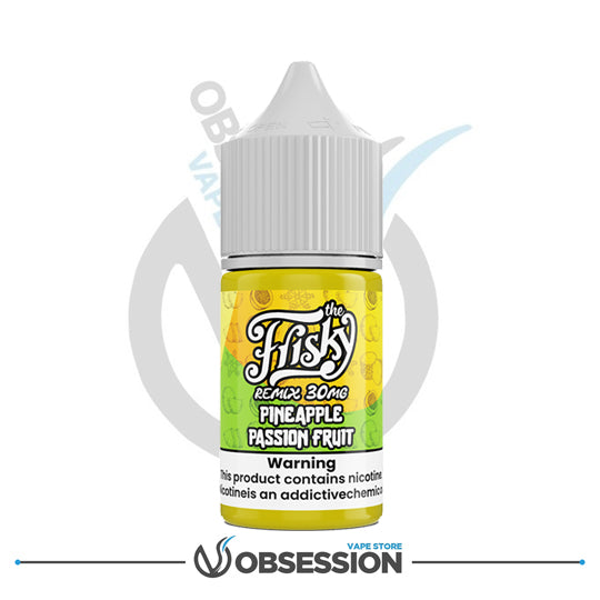 Flisky Pineapple Passion Fruit vape juice bottle with label on a white background