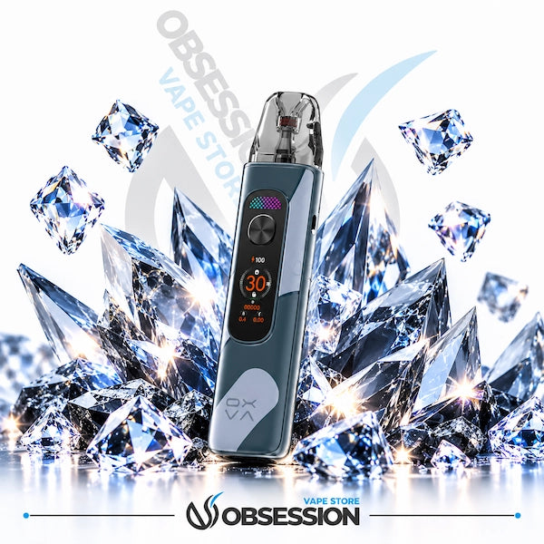Upgrade your vape with the sleek OXVA Xlim Pro 4 Pod Kit in Glacier Grey Leather, now available at Obsession Vape Store—featuring a premium metallic marble finish, stunning crystal aesthetics, and unmatched flavor delivery with every puff.