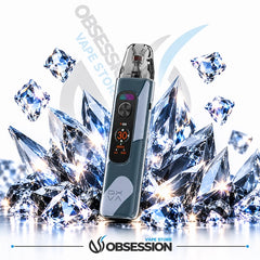 Upgrade your vape with the sleek OXVA Xlim Pro 4 Pod Kit in Glacier Grey Leather, now available at Obsession Vape Store—featuring a premium metallic marble finish, stunning crystal aesthetics, and unmatched flavor delivery with every puff.