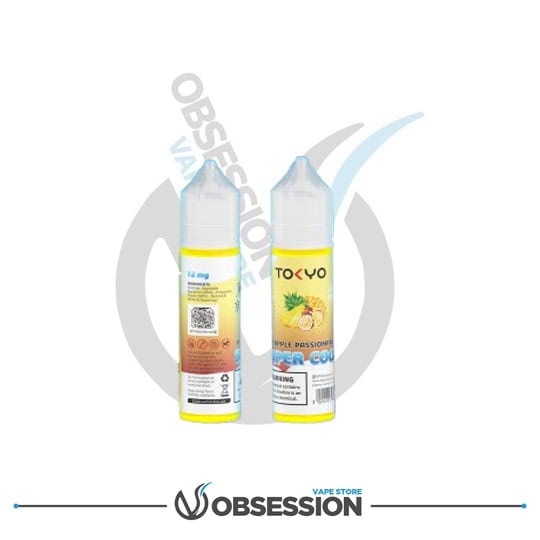 TOKYO SUPER COOL PINEAPPLE PASSION FRUIT MTL E LIQUID | Buy Online in Egypt | Obsession Vape Store