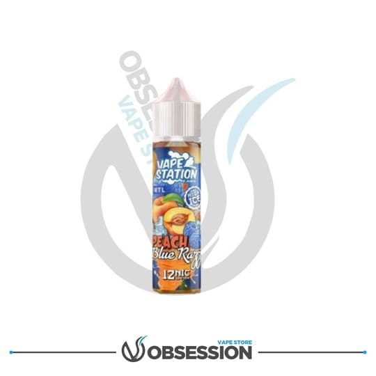 PEACH BLUE RAZZ VAPE STATION HIGH ICE MTL 60ML