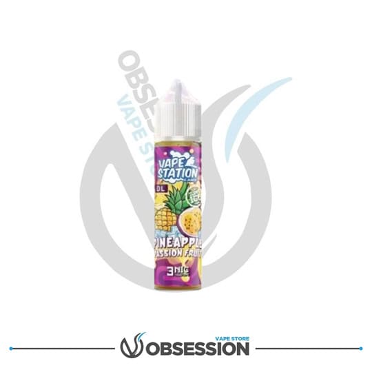 PINEAPPLE PASSIONFRUIT VAPE STATION SUPER ICE DL E LIQUID