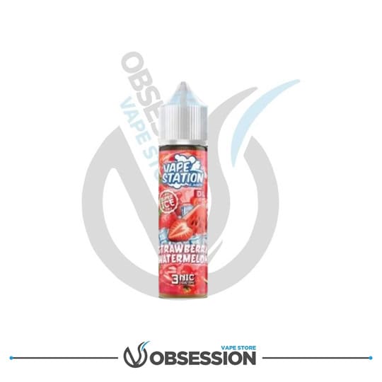 STRAWBERRY WATERMELON VAPE STATION SUPER ICE DL E LIQUID | Buy Online in Egypt | Obsession Vape Store