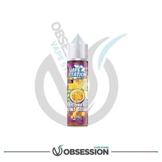 PASSION FRUIT KIWI GUAVA VAPE STATION SUPER ICE DL E LIQUID | Buy Online in Egypt | Obsession Vape Store