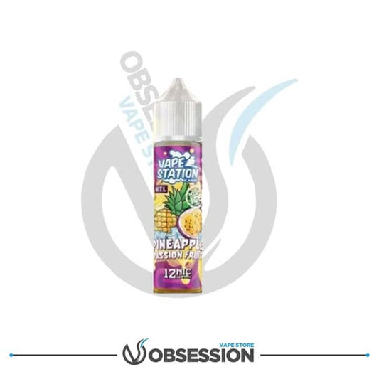 PINEAPPLE PASSIONFRUIT VAPE STATION HIGH ICE MTL 60ML | Buy Online in Egypt | Obsession Vape Store