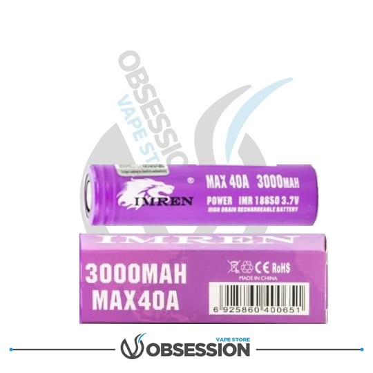 IMREN PURPLE 18650 3000mah 40a BATTERY | Buy Online in Egypt | Obsession Vape Store
