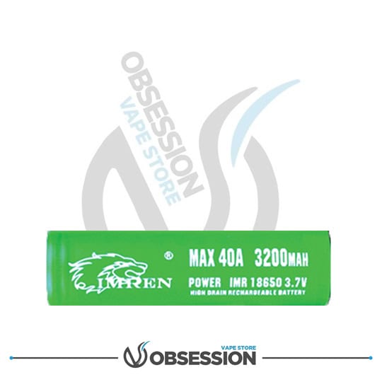 IMREN 18650 3200MAH 40A IMR BATTERY | Buy Online in Egypt | Obsession Vape Store