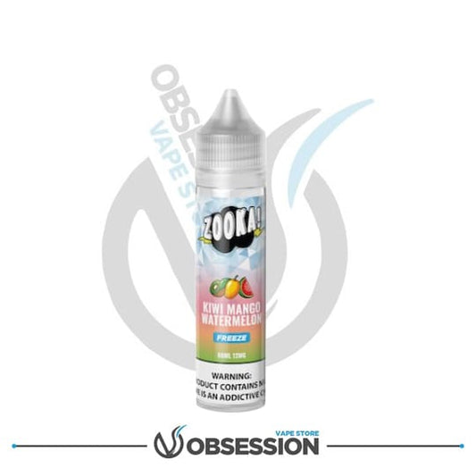 Zooka Freeze Salt Kiwi Mango Watermelon 60ml By Bazooka | Buy Online in Egypt | Obsession Vape Store