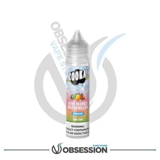 Zooka Freeze Salt Kiwi Mango Watermelon 60ml By Bazooka | Buy Online in Egypt | Obsession Vape Store