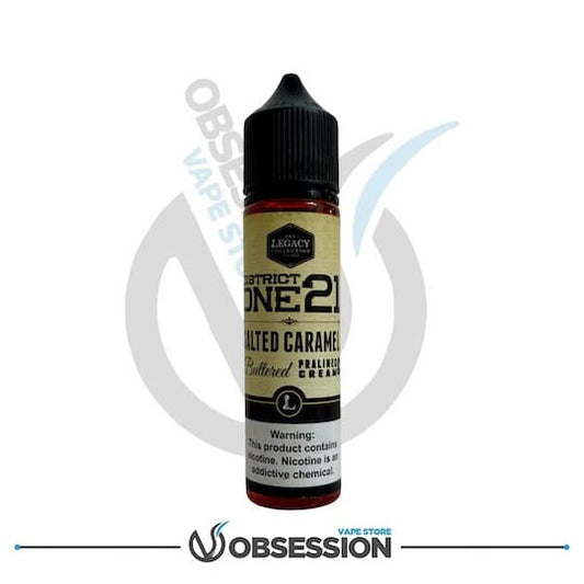 District One21 Salted Caramel LEGACY E Liquid MTL | Buy Online in Egypt | Obsession Vape Store