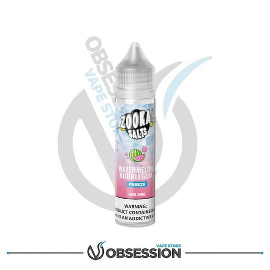 Zooka Freeze Salt Watermelon Bubblegum 60ml By Bazooka | Buy Online in Egypt | Obsession Vape Store