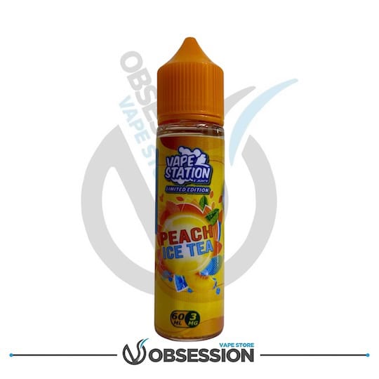 VAPE STATION LE (PEACH ICE TEA) 3MG LIMITED EDITION | Buy Online in Egypt | Obsession Vape Store
