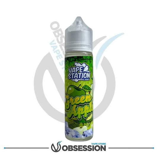 VAPE STATION GREEN APPLE 3MG E - LIQUID | Buy Online in Egypt | Obsession Vape Store