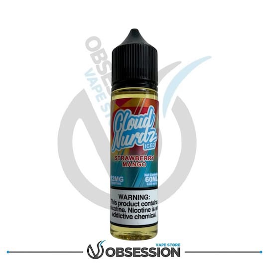 CLOUD NURDZ ICED STRAWBERRY MANGO MTL E LIQUID | Buy Online in Egypt | Obsession Vape Store