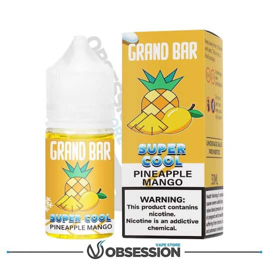 Pineapple Mango Super Cool Salt 30ml | Grand Bar Premium Liquid | Buy Online in Egypt | Obsession Vape Store