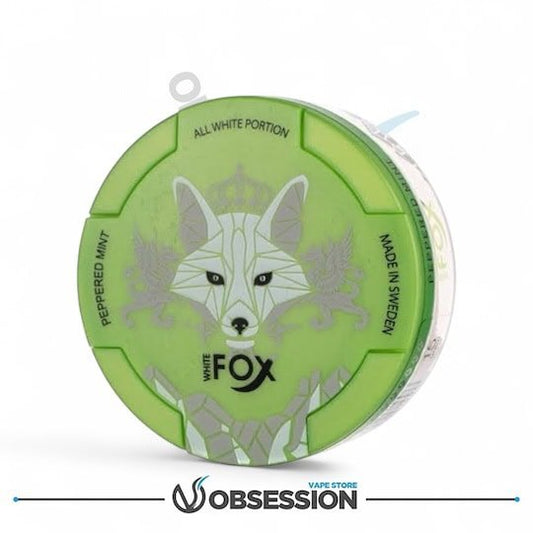 White Fox Peppered Mint Salt 12mg | All White Slim Portion By GN Tobacco | Buy Online in Egypt | Obsession Vape Store