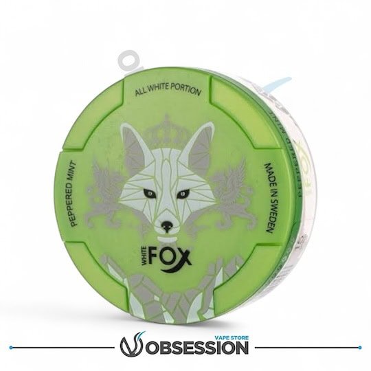 White Fox Peppered Mint Salt 12mg | All White Slim Portion By GN Tobacco | Buy Online in Egypt | Obsession Vape Store