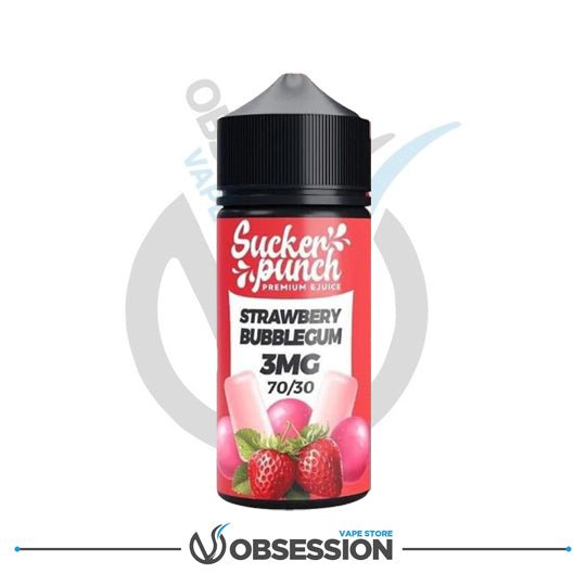 SUCKER PUNCH STRAWBERRY BUBBLEGUM DL E - LIQUID – 100ML | Buy Online in Egypt | Obsession Vape Store