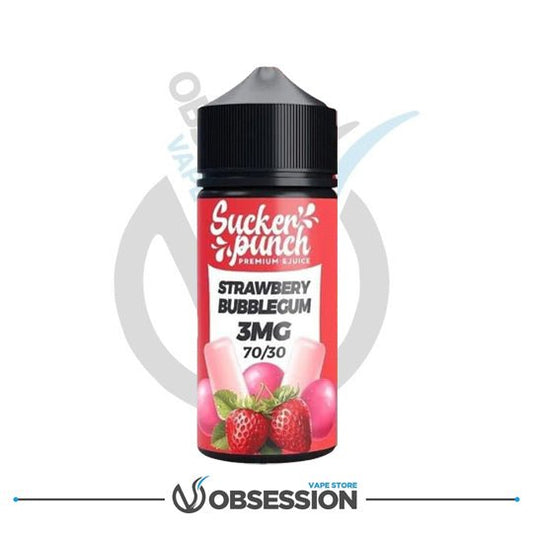 SUCKER PUNCH STRAWBERRY BUBBLEGUM DL E - LIQUID – 100ML | Buy Online in Egypt | Obsession Vape Store