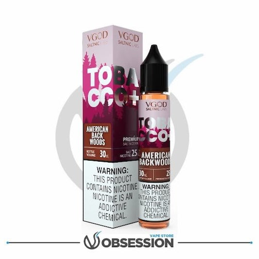 Tobacco American Backwoods eLiquid By VGOD SaltNic | 30ml | Buy Online in Egypt | Obsession Vape Store
