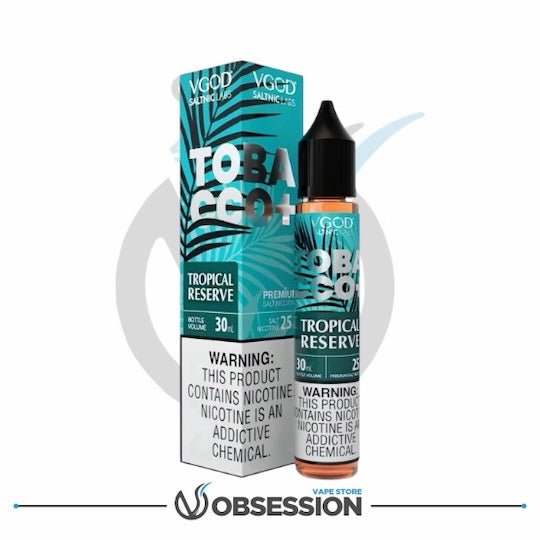 Tobacco Tropical Reserve eLiquid By VGOD SaltNic | 30ml | Buy Online in Egypt | Obsession Vape Store