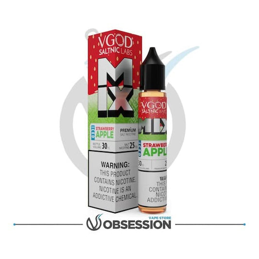 Mix Iced Strawberry Apple eLiquid By VGOD SaltNic | 30ml | Buy Online in Egypt | Obsession Vape Store