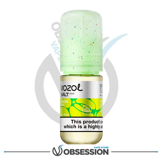 Vozol vape juice bottle with green cap on a white background