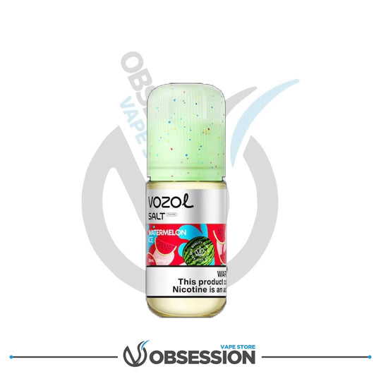 VOZOL vape juice bottle with watermelon flavor on a white background
