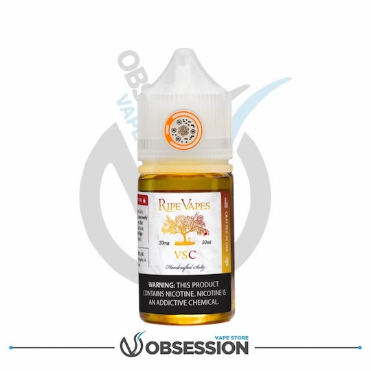 Ripe Vapes vape juice bottle with label on a white background