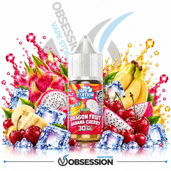 Vape Station Super Ice Dragon Fruit Banana Cherry SaltNic 30ml