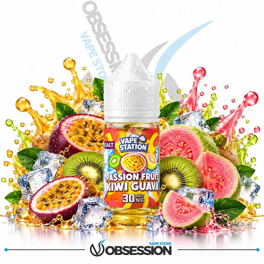 Vape Station Super Ice Passion Fruit Kiwi Guava SaltNic 30ml