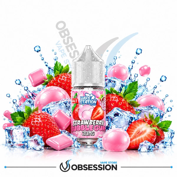 Vape Station Super Ice Strawberry Bubblegum SaltNic 30ml