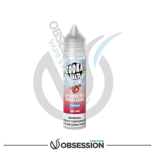 Zooka Freeze Strawberry Bubblegum MTL 60ML | Buy Online in Egypt | Obsession Vape Store