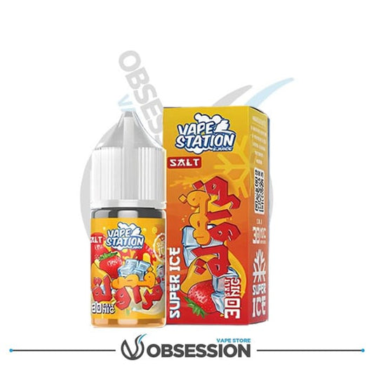 STRAWBERRY SUPER ICE (FAS FARAWILAH) – SALT NIC – 30ML BY VAPE STATION | Buy Online in Egypt | Obsession Vape Store
